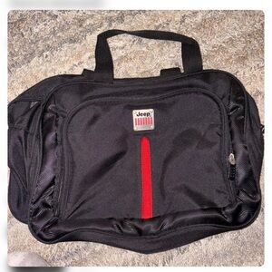 Jeep Black and Red Men's Toiletry Travel Bag